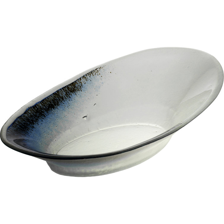 Kalydo Tempered Glass Oval Contemporary Decorative Bowl Wayfair